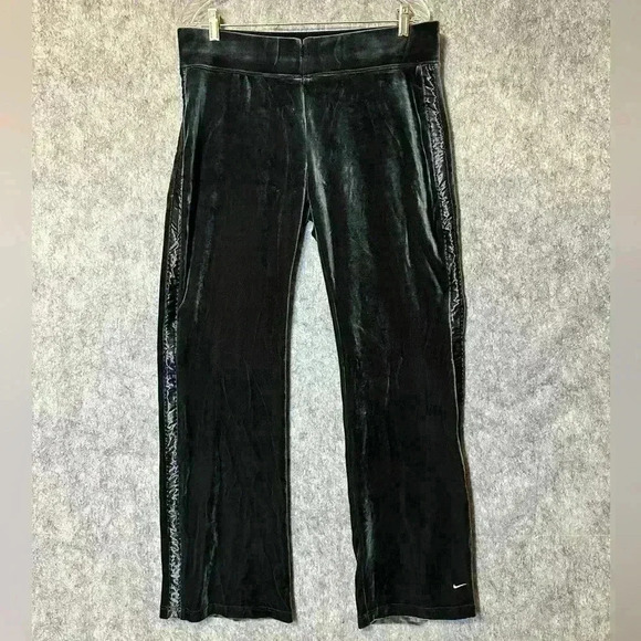 Nike Vintage Velour Side Stripe Y2K Sweatpants - Large - Picture 1 of 6
